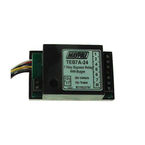 Relè di bypass a 7 vie – da 24 V a 12 V