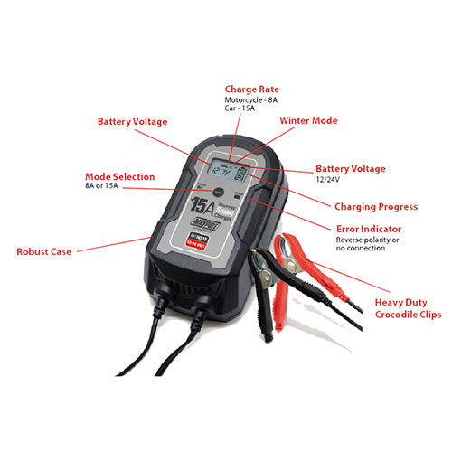 12/24V 15A Electronic Smart Charger - spo-cs-disabled - spo-default - spo-disabled - spo-notify-me-disabled