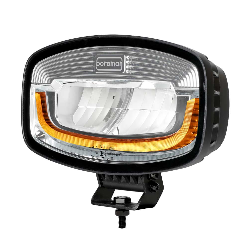 Boreman Phantom Silver LED Jumbo Driving Lamp with Amber / White Position Light