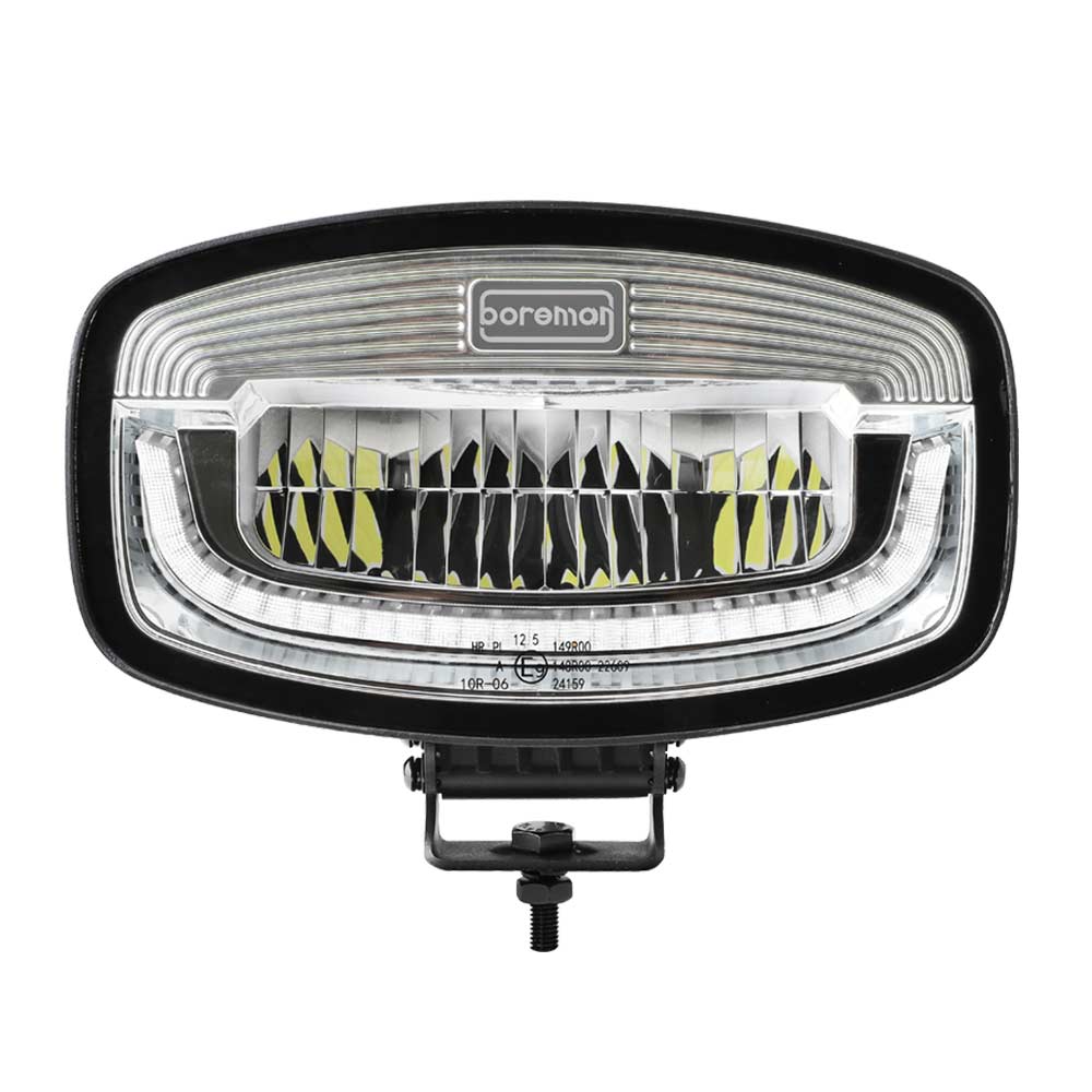 Boreman Phantom Silver LED Jumbo Driving Lamp with Amber / White Position Light