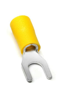 Yellow Fork Crimp Terminals - Various Sizes / Pack of 100