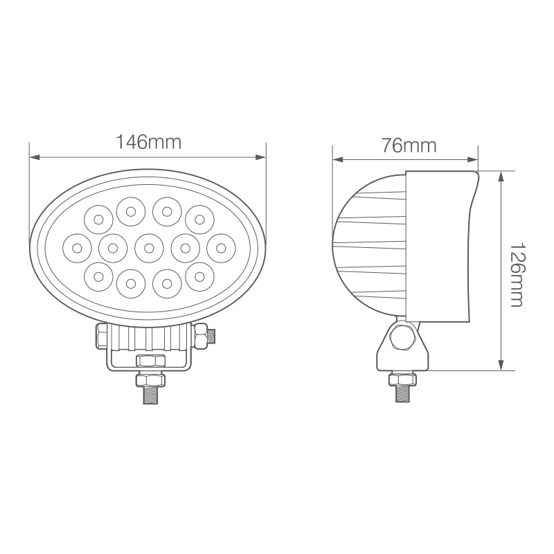 Oval LED Flood Light av LED Autolamps / 3120 Lumens - spo-cs-disabled - spo-default - spo-disabled - spo-notify-me-disa