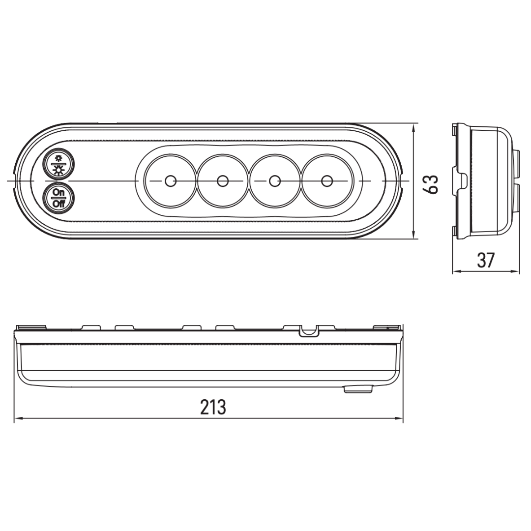 SIM Compact Interior LED Light with Switch