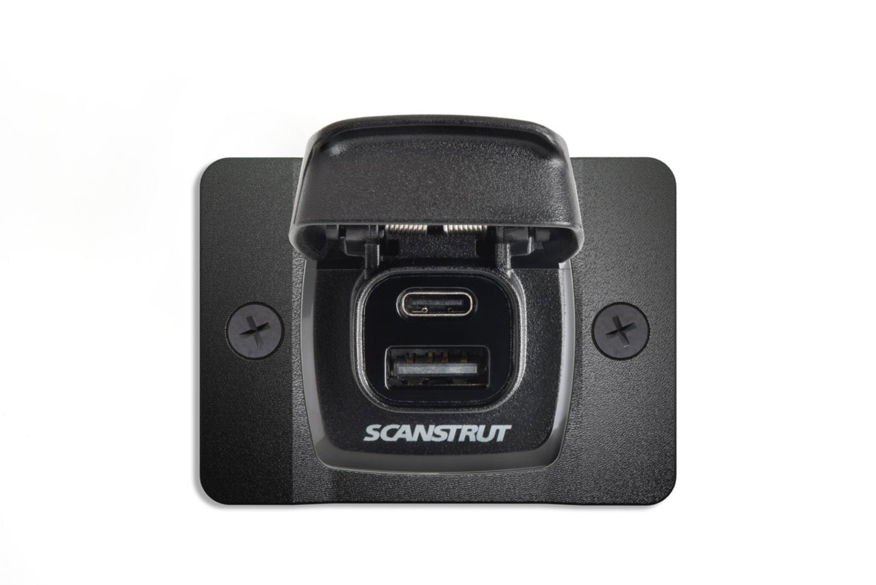 Scanstrut Flip Pro Dual USB Charging Socket / Front Mounting Plate - spo-cs-disabled - spo-default - spo-disabled - spo
