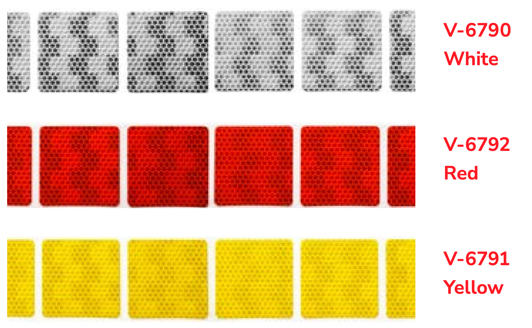 white amber and red conspicuity reflective tape for truck lorry curtains