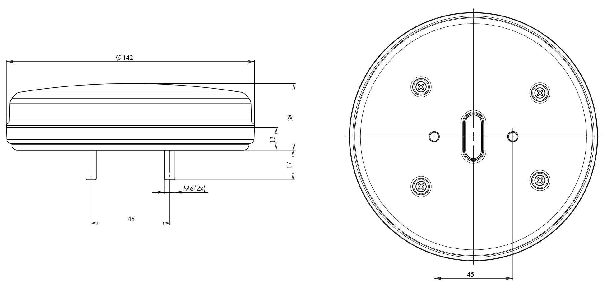 W191DD Round Trailer Light with Dynamic Indicator