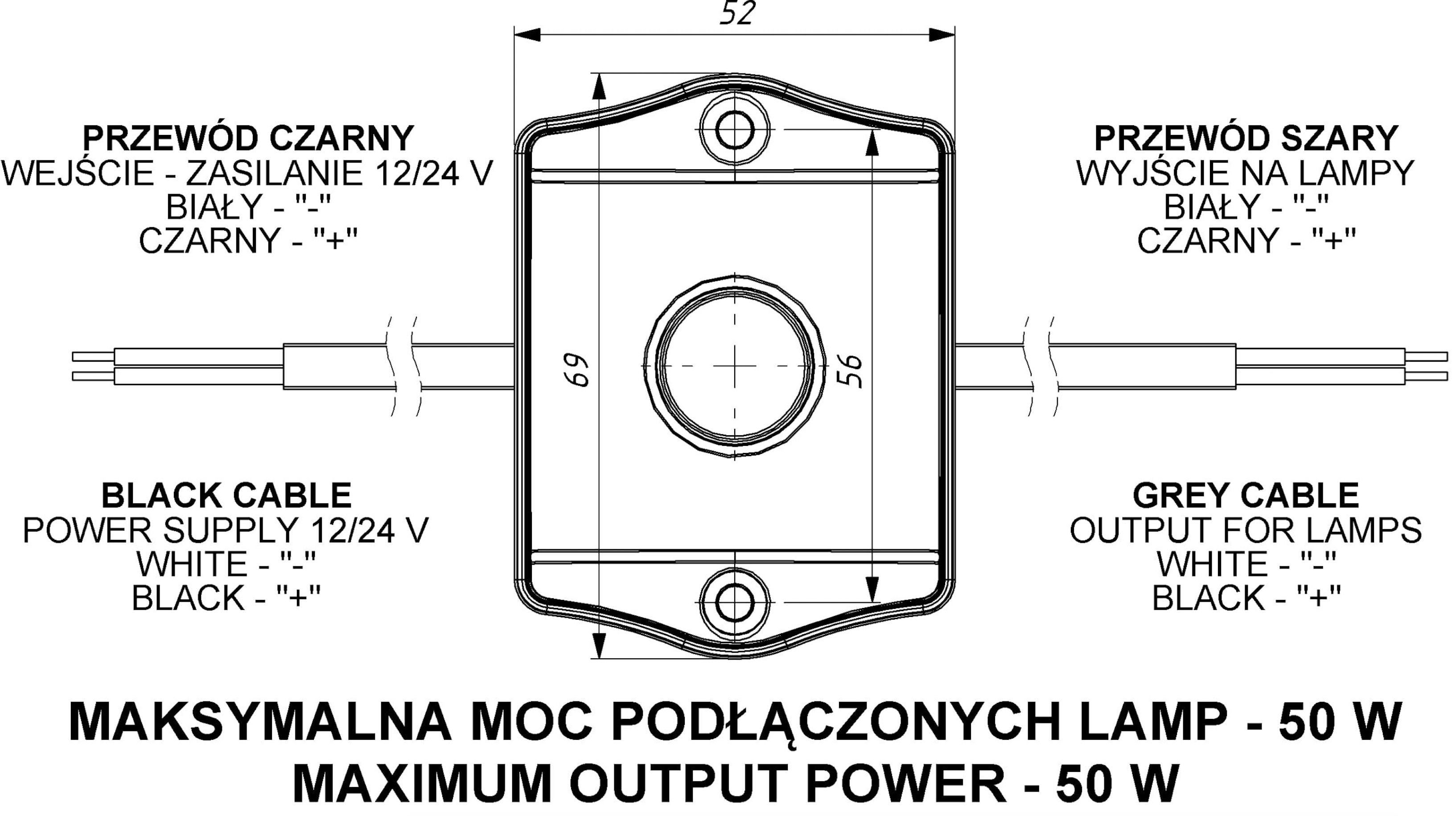 Horpol PIR Motion Sensor Switch / 50W Max Output
