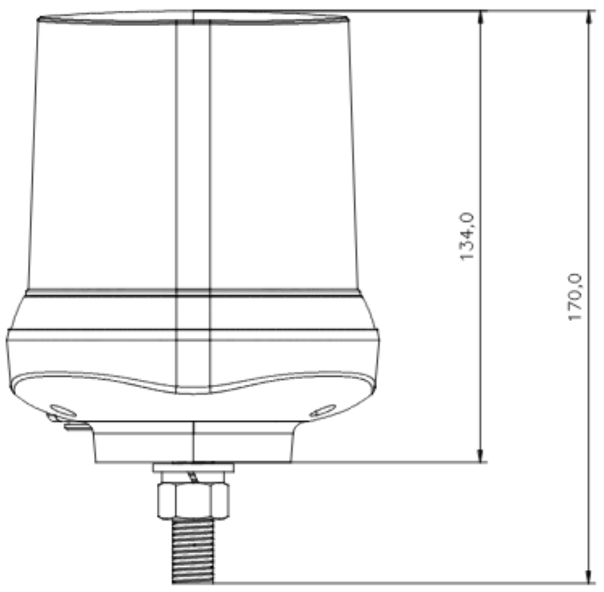 X-Spider Dark Lens LED Beacon / Single Bolt Mount