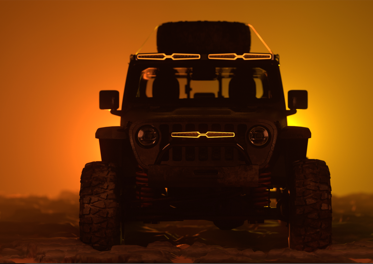 22" Spider NOXID Light Bar with Dual Position Light & Strobe Functions
