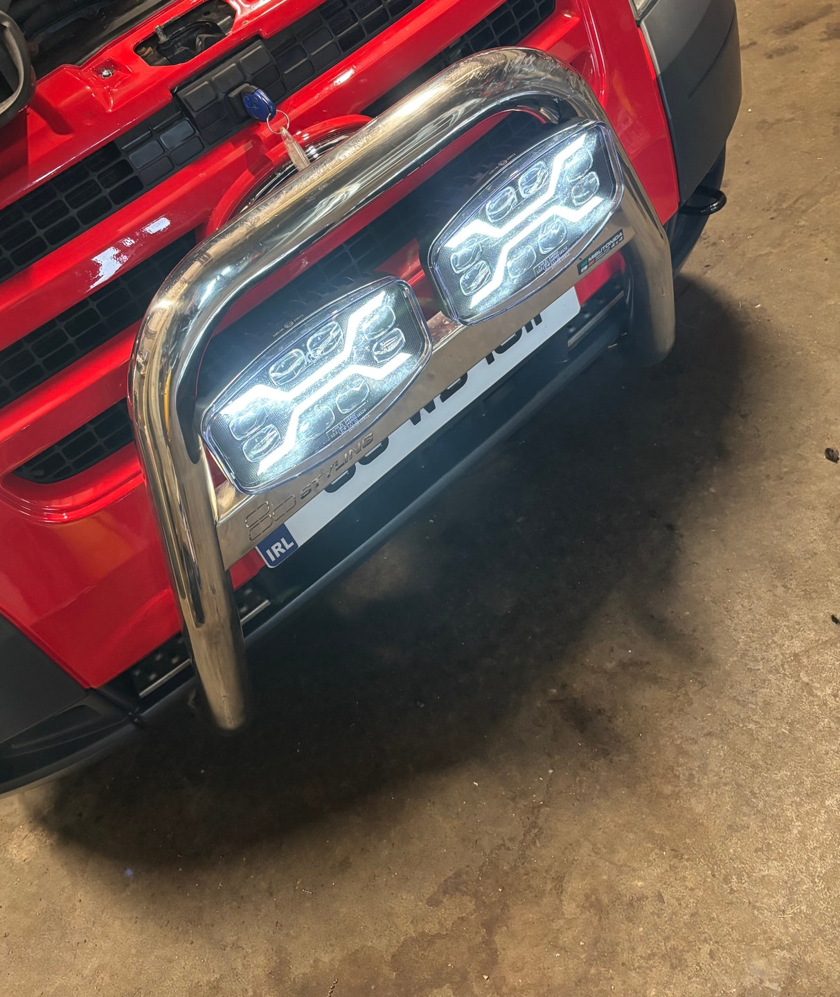 Dark X-Spider LED Spot Light with White DRL & Strobe Function / 9" UK + Ireland