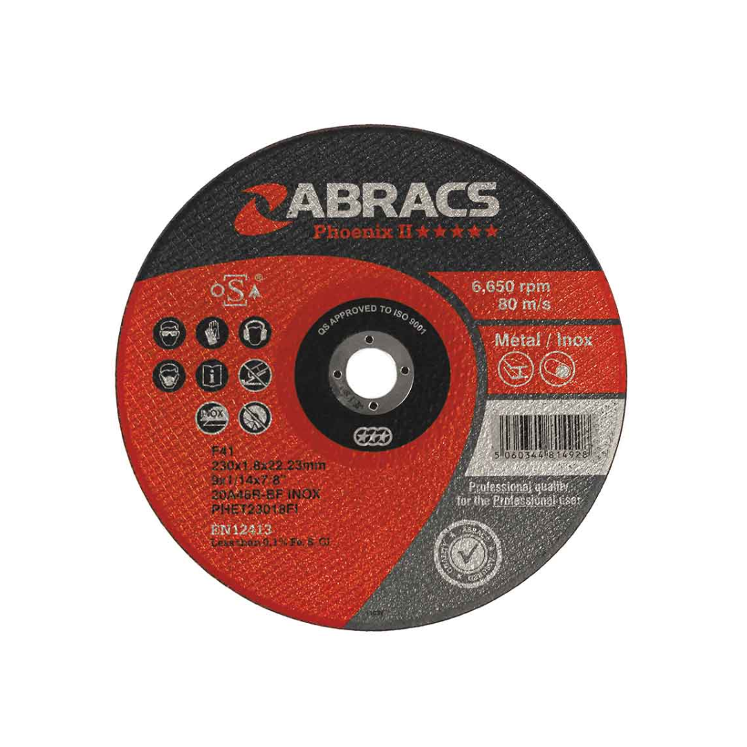 Abracs Extra Thin Cutting Discs 115 x 1.0 x 22mm / Pack of 5 - spo-cs-disabled - spo-default - spo-disabled - spo-notif