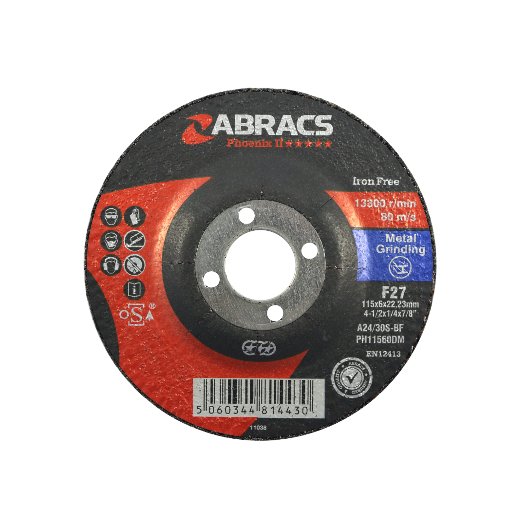 Grinding Discs 115mm x 6mm x 22mm, Pack of 5 - spo-cs-disabled - spo-default - spo-disabled - spo-notify-me-disabled