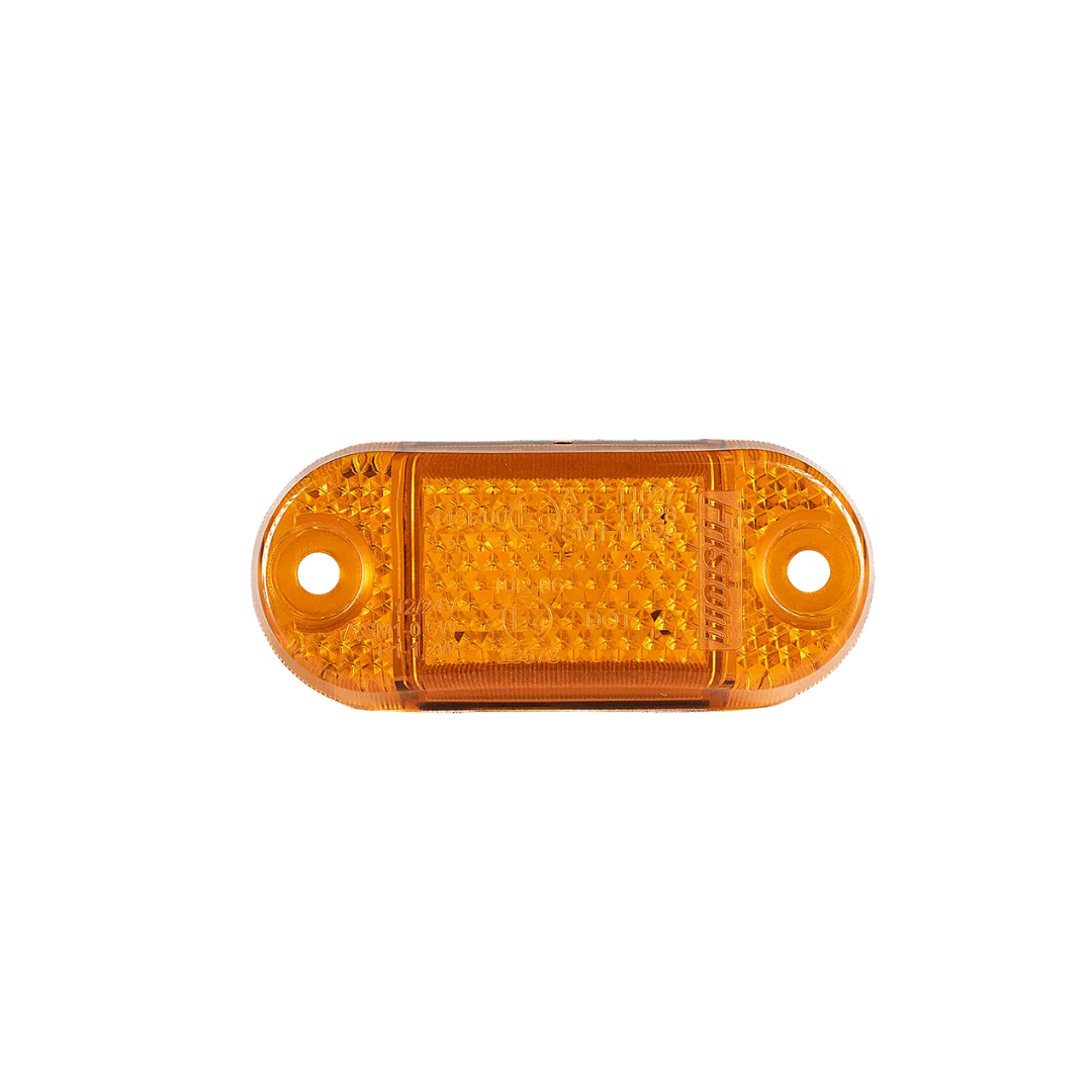Orange rectangular fristom ft-062 light on a white background