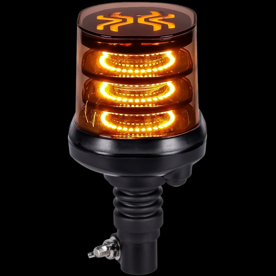 X-Spider Dark Lens LED Beacon / Flexi DIN Base