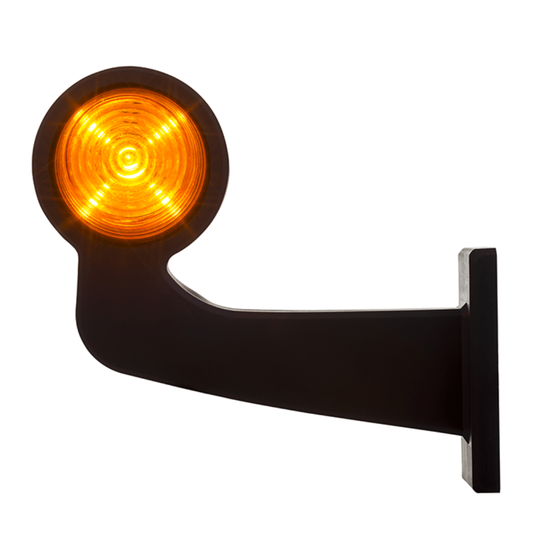 Old School Danish Long Arm Marker Light / Amber & Amber