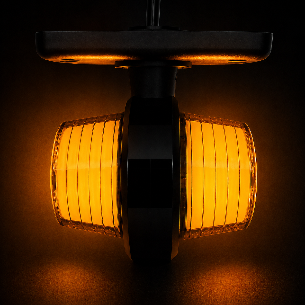 Old School Danish Short Indicator Marker Light / Amber Neon