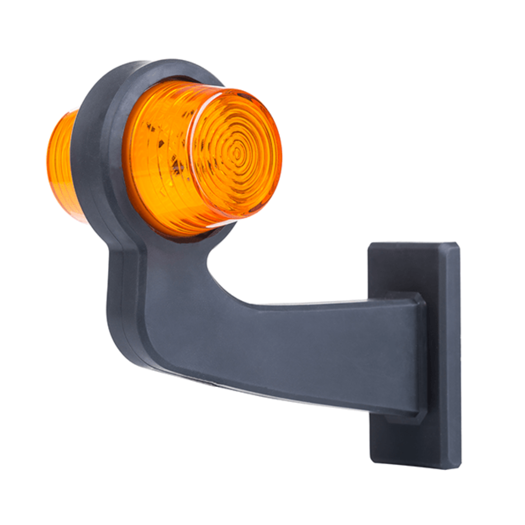 Old School Danish Long Arm Marker Light / Amber & Amber