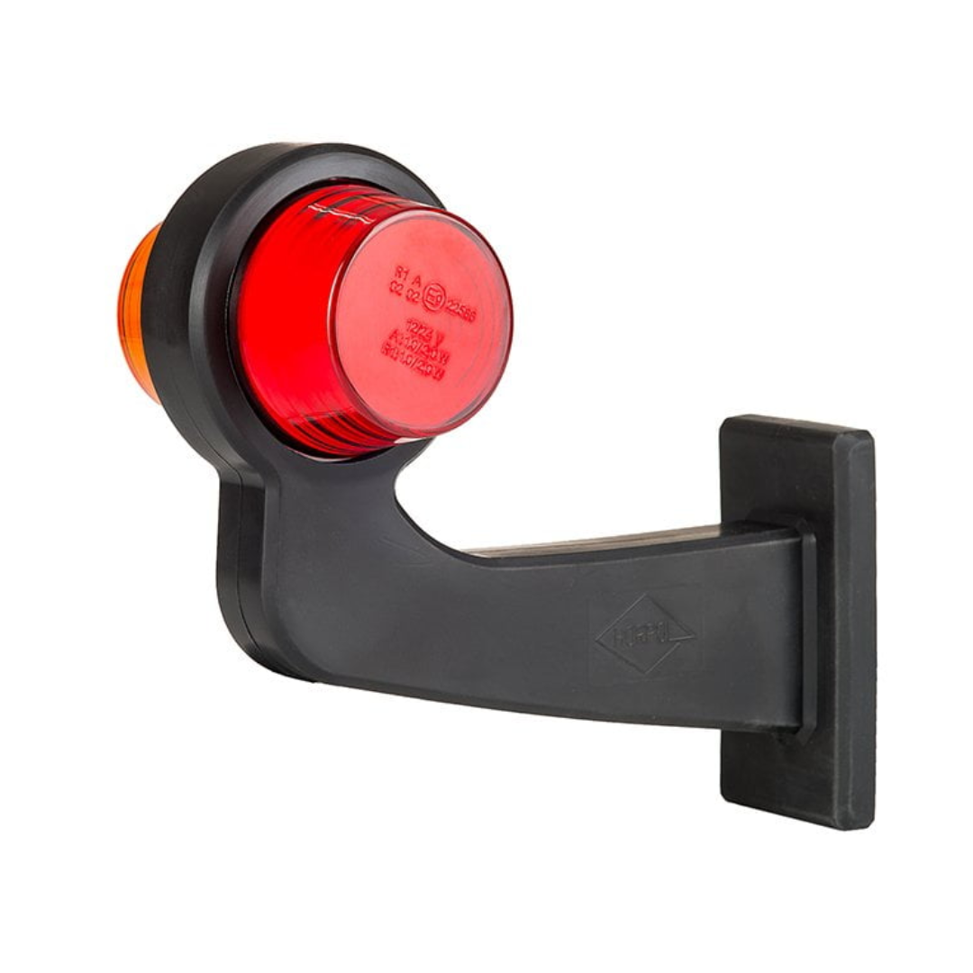 Old School Danish Long Arm Marker Light / Amber & Red Neon