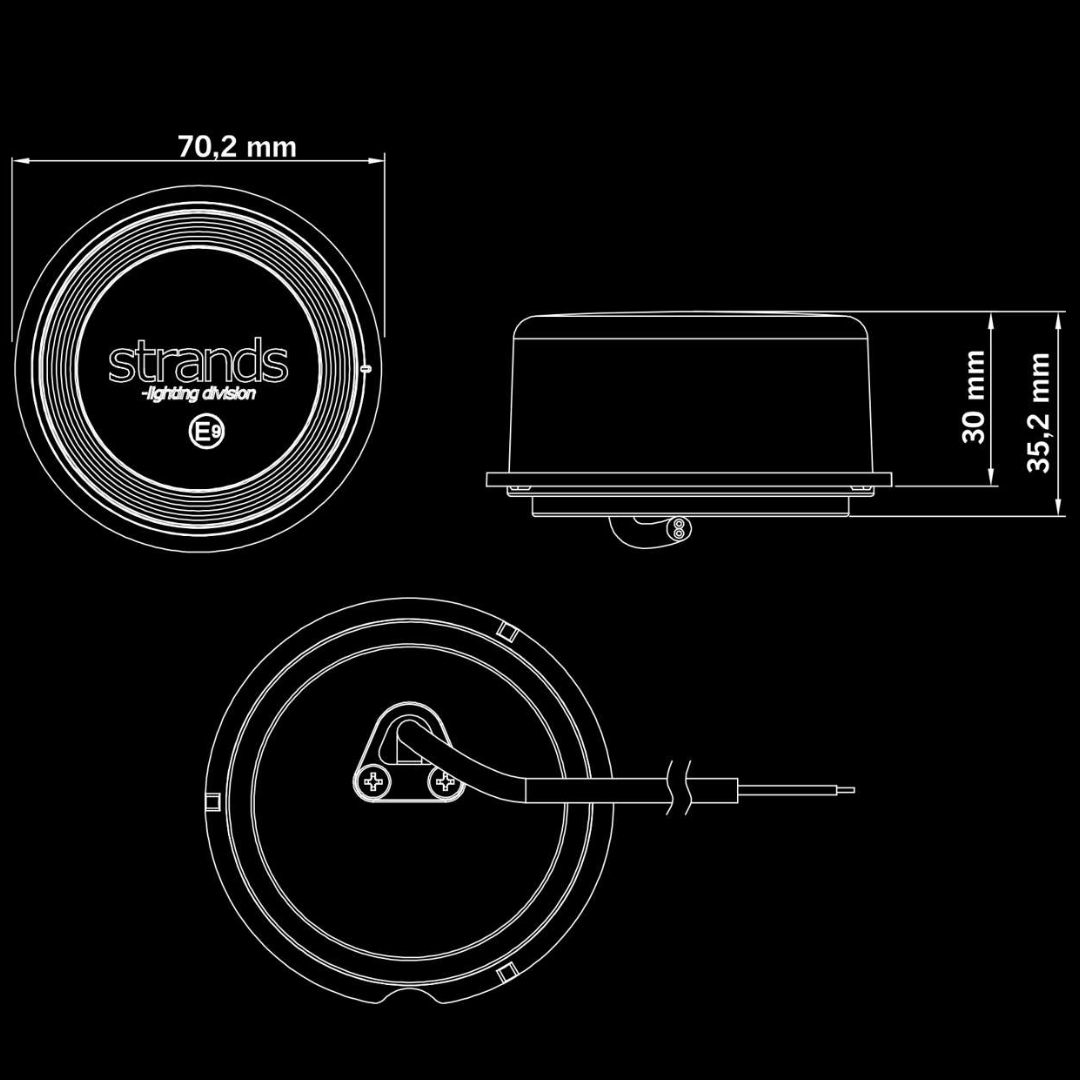 Strands FOR9T Geo Marker Lights technical drawing