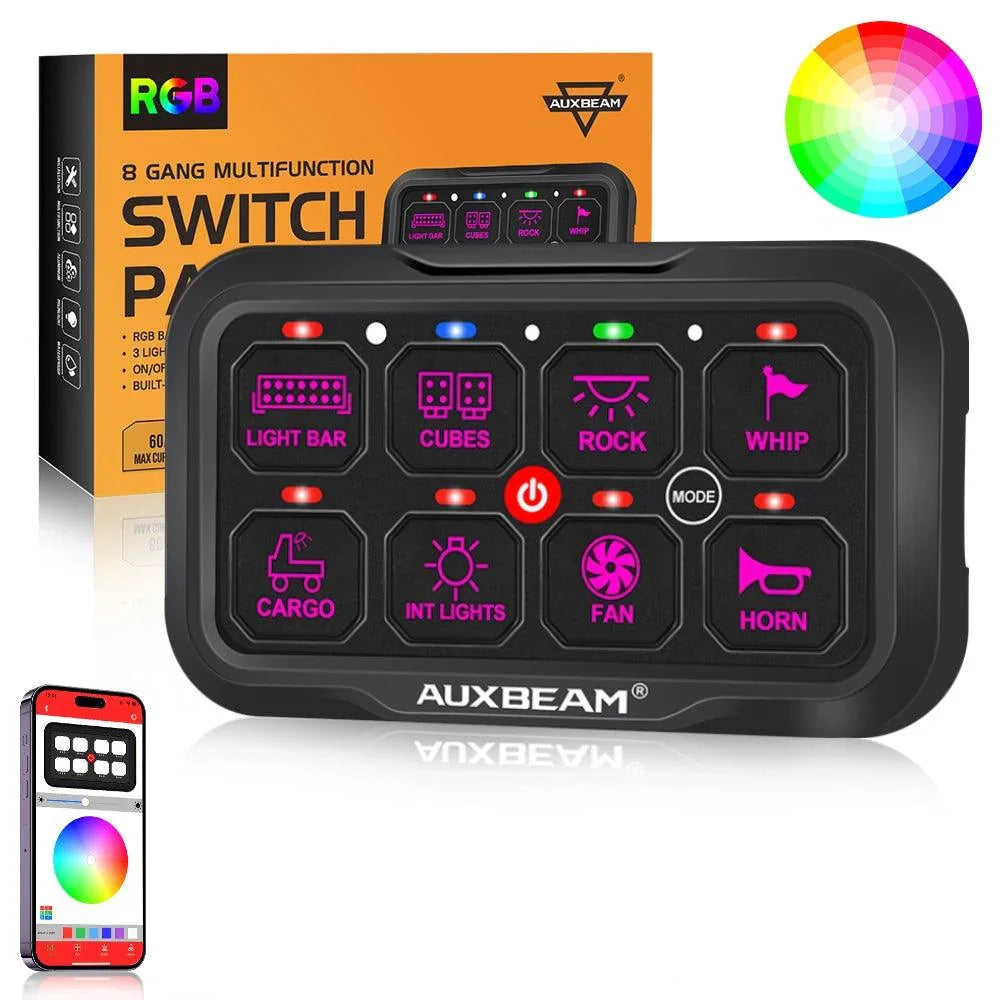 8 Way Auxbeam Control Panel with Mobile App