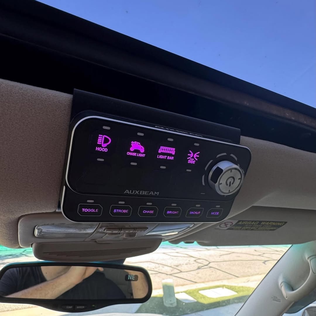 8 Way Auxbeam Control Panel with Control Knob / Dim, Chase, Dynamic Functions