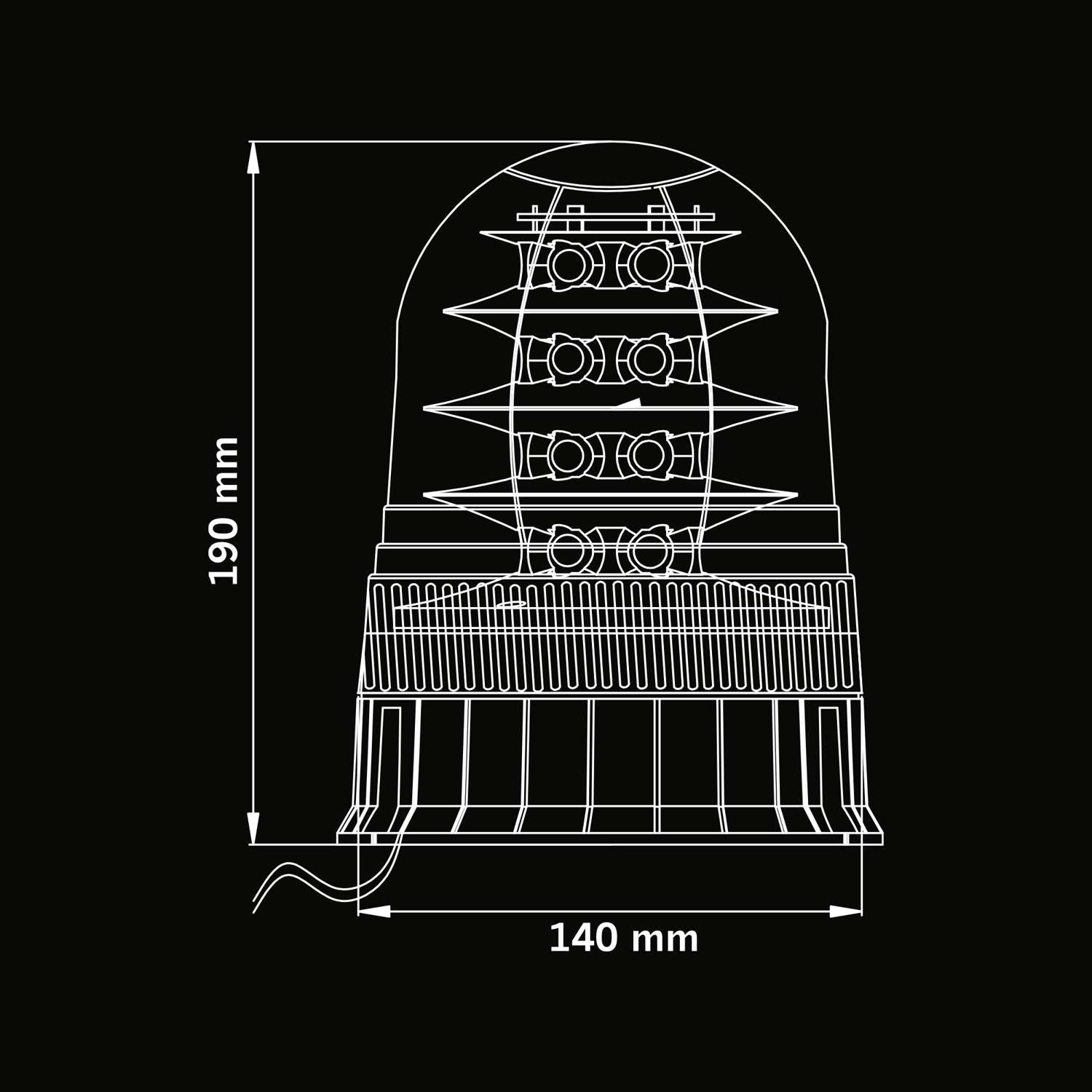 Strands Big Energy XL Beacon with Amber Lens