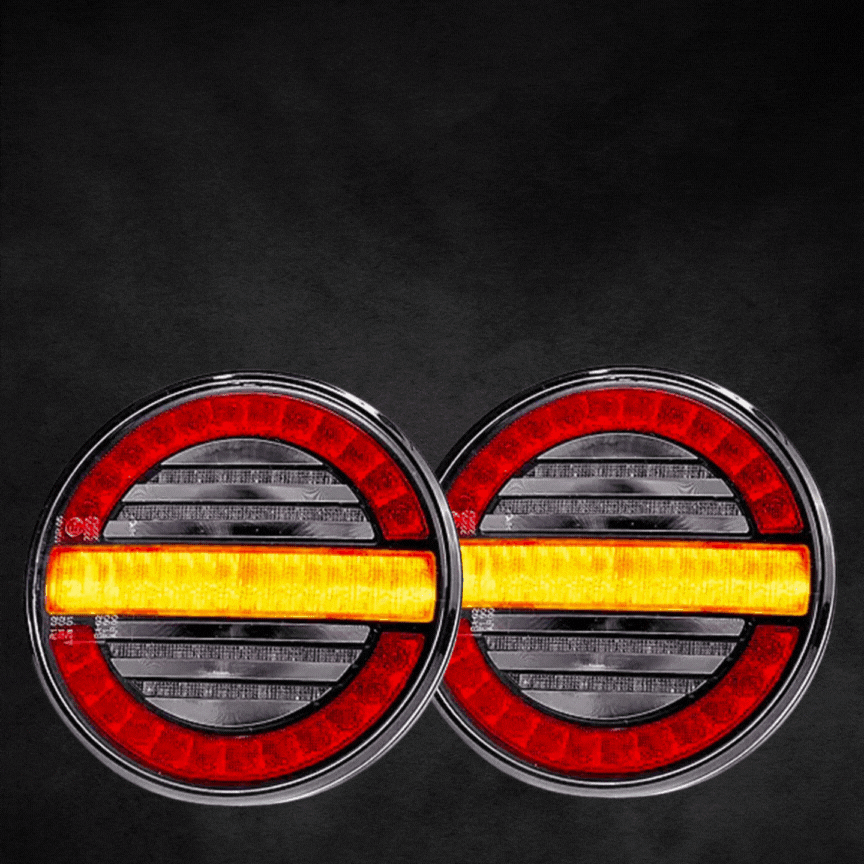 Black Friday / Fristom Hamburger Trailer Lights with Dynamic Indicator