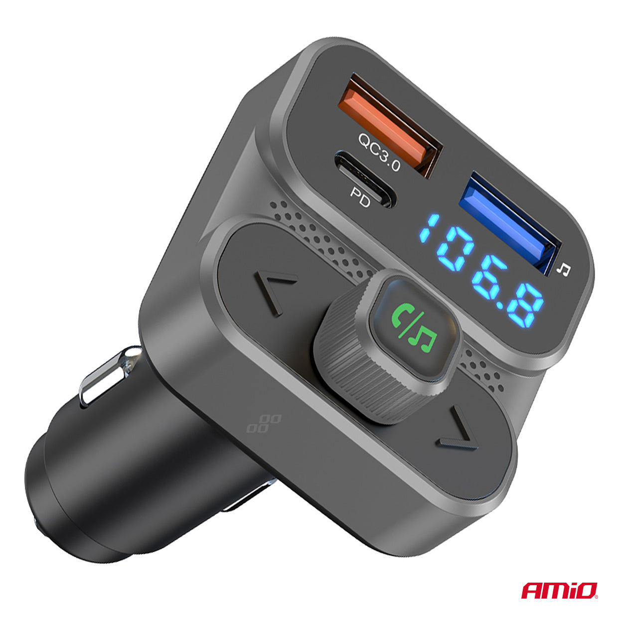 Bluetooth FM Transmitter with Handsfree & Charging Ports