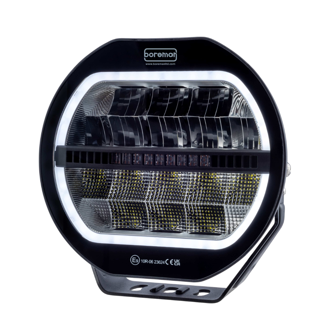 Làmpada de conducció LED Boreman Halo amb llum estroboscòpica