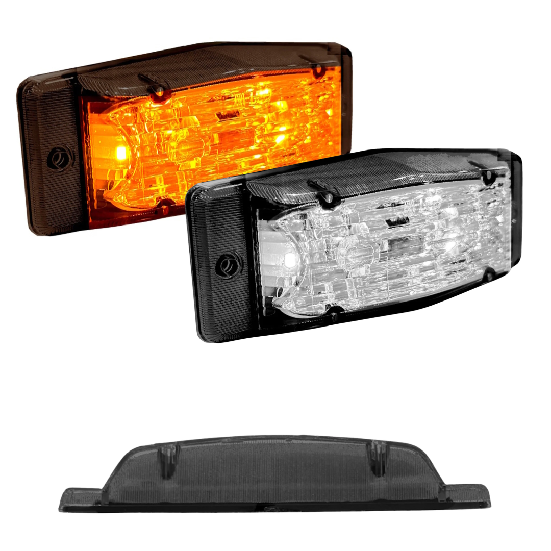 Slimline LED Double Burner Lamp / Dual Colour with Dark Lens