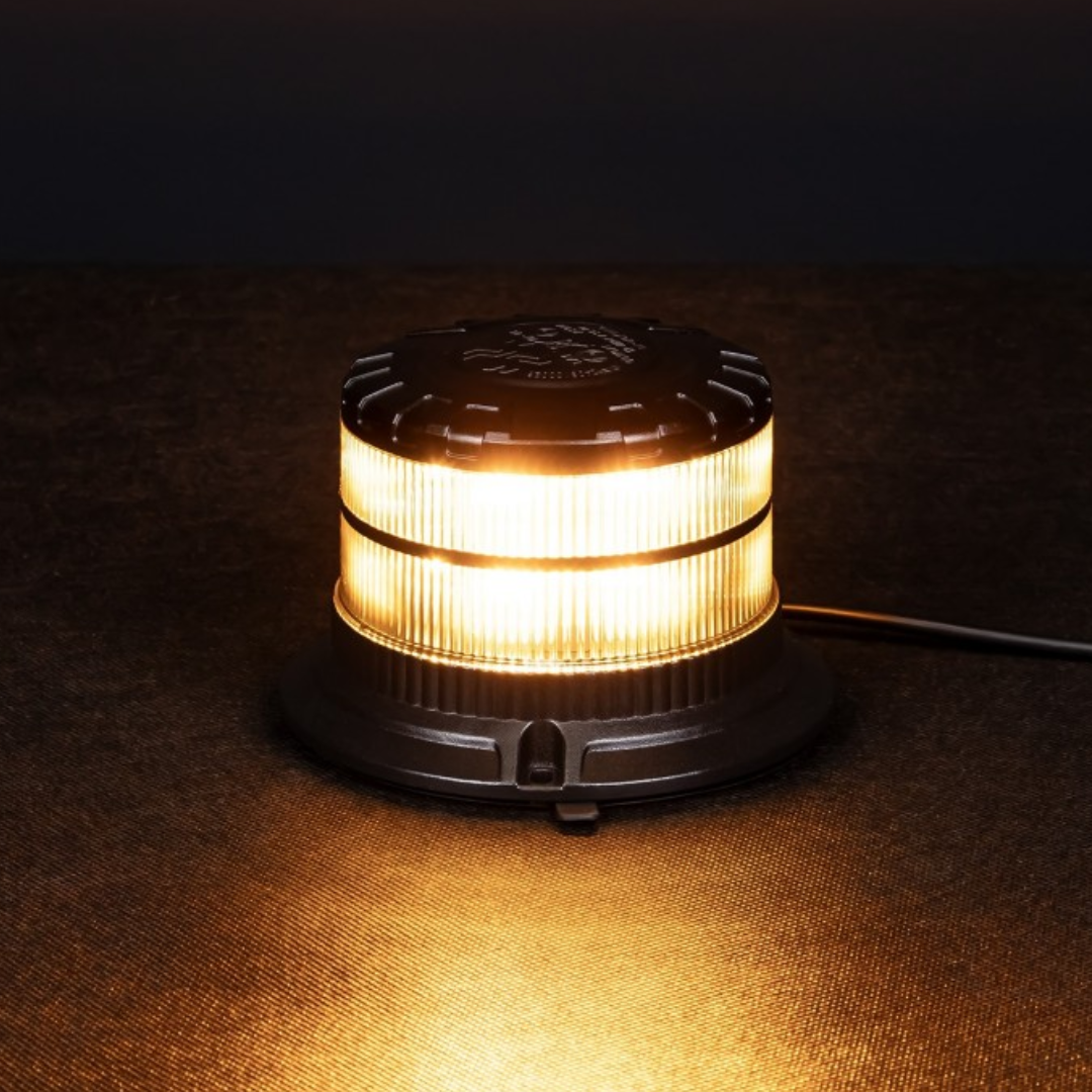 Balisa LED de lent fosca amb base magnètica i muntatge de pern