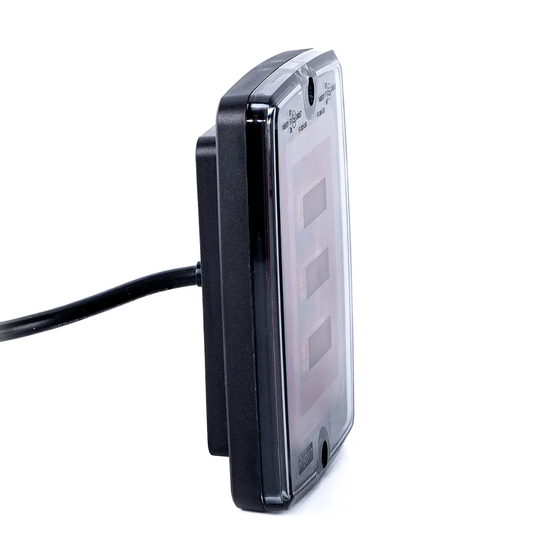 Fristom FT-323 Block Lamp con luz de freno, luz de posición e indicador, similar a las luces traseras Ledson Breeze Strands IZE.