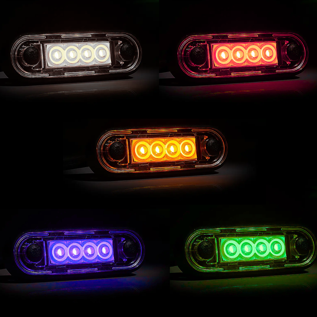 LED Marker Lights with Smoked Dark Lens UK + Ireland