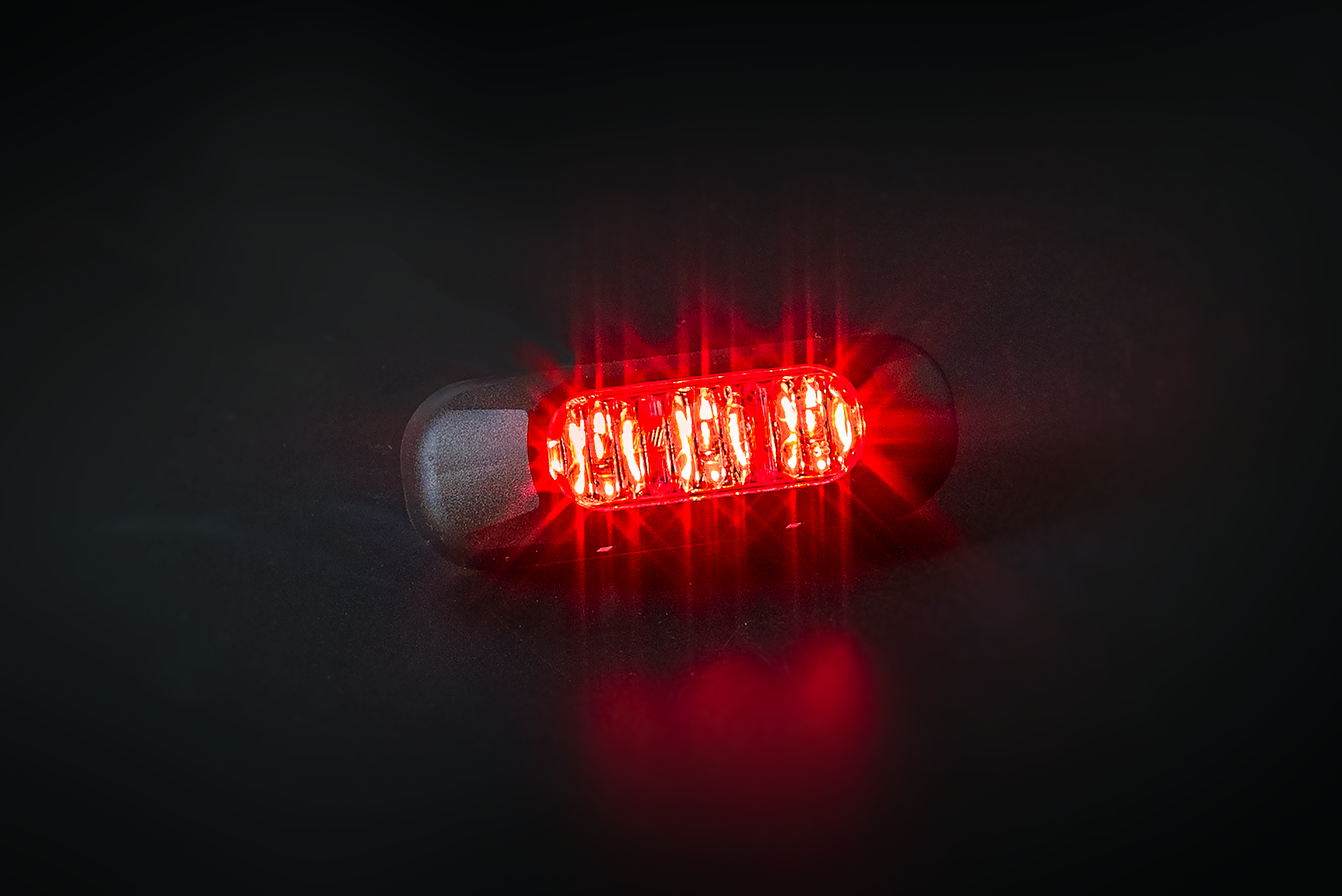 Red 3 x LED Hazard Strobe Light / Clear Lens - spo-cs-disabled - spo-default - spo-disabled - spo-notify-me-disabled