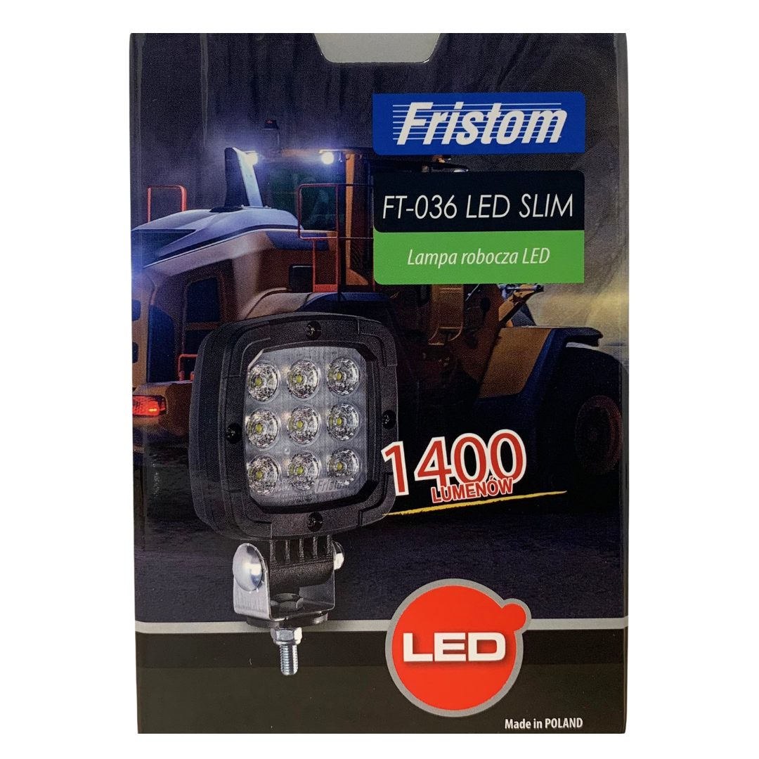 fristom ft-036 black led work light slim box packaging