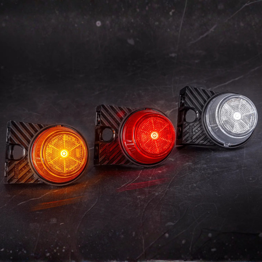 Fristom FT-059 Round LED Marker Lights with Reflector and Bracket