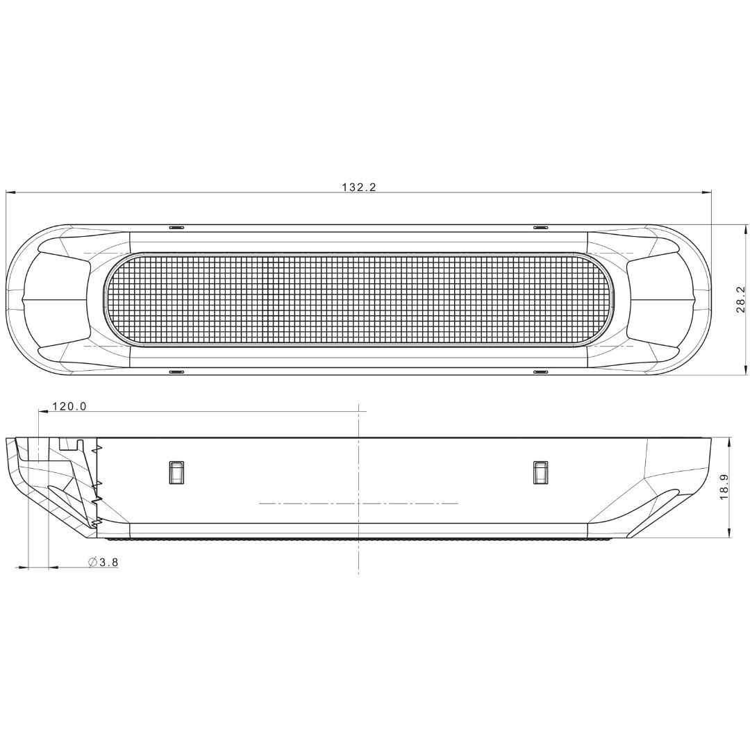 Fristom FT-331 LED Front White Strip Position Light and Indicator