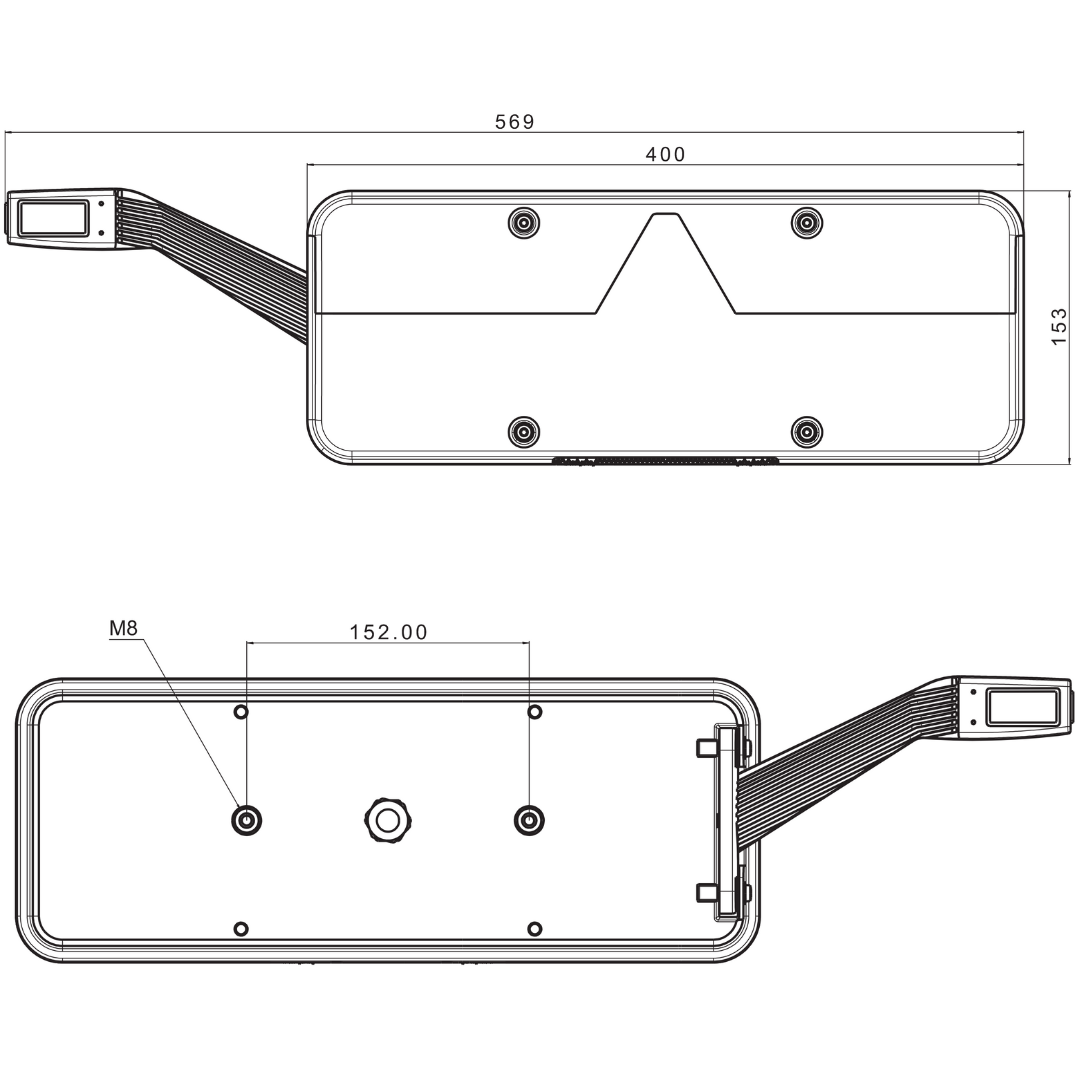 Fristom LED Trailer Lamp with Dynamic Indicator & Outline Marker