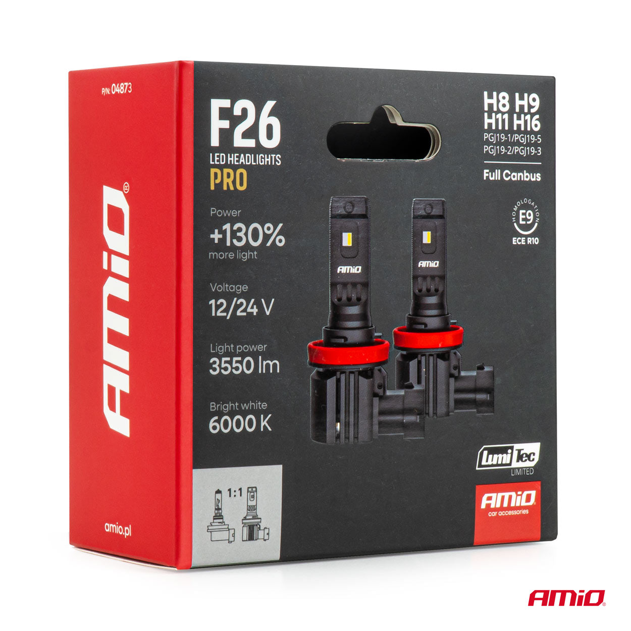 Lampadine a LED per fari anteriori F26 PRO a montaggio diretto / H8, H9, H11, H16