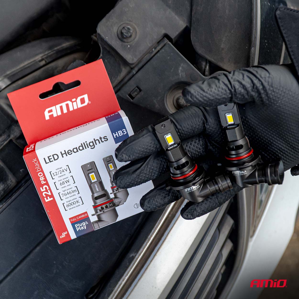 F25 PRO Black Edition Direct Fit LED Headlight Bulbs / HB3