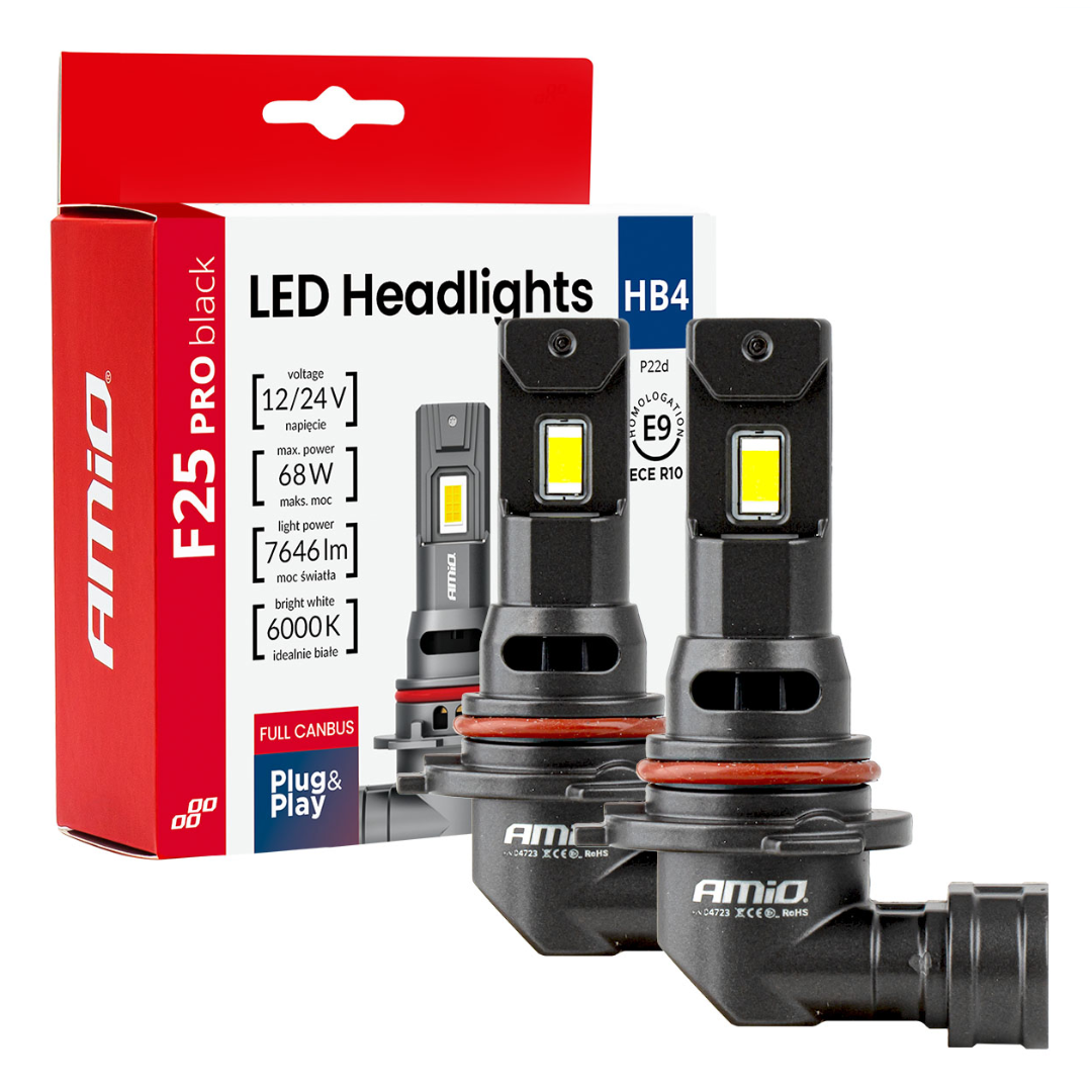 F25 PRO Black Edition Direct Fit LED Headlight Bulbs / HB4