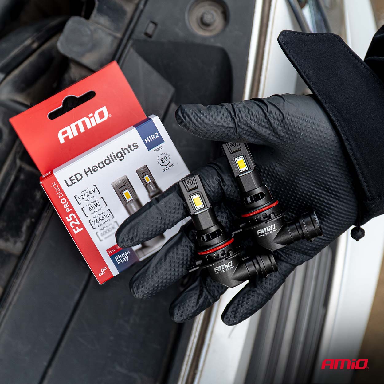 F25 PRO Black Edition Direct Fit LED Headlight Bulbs / HIR2