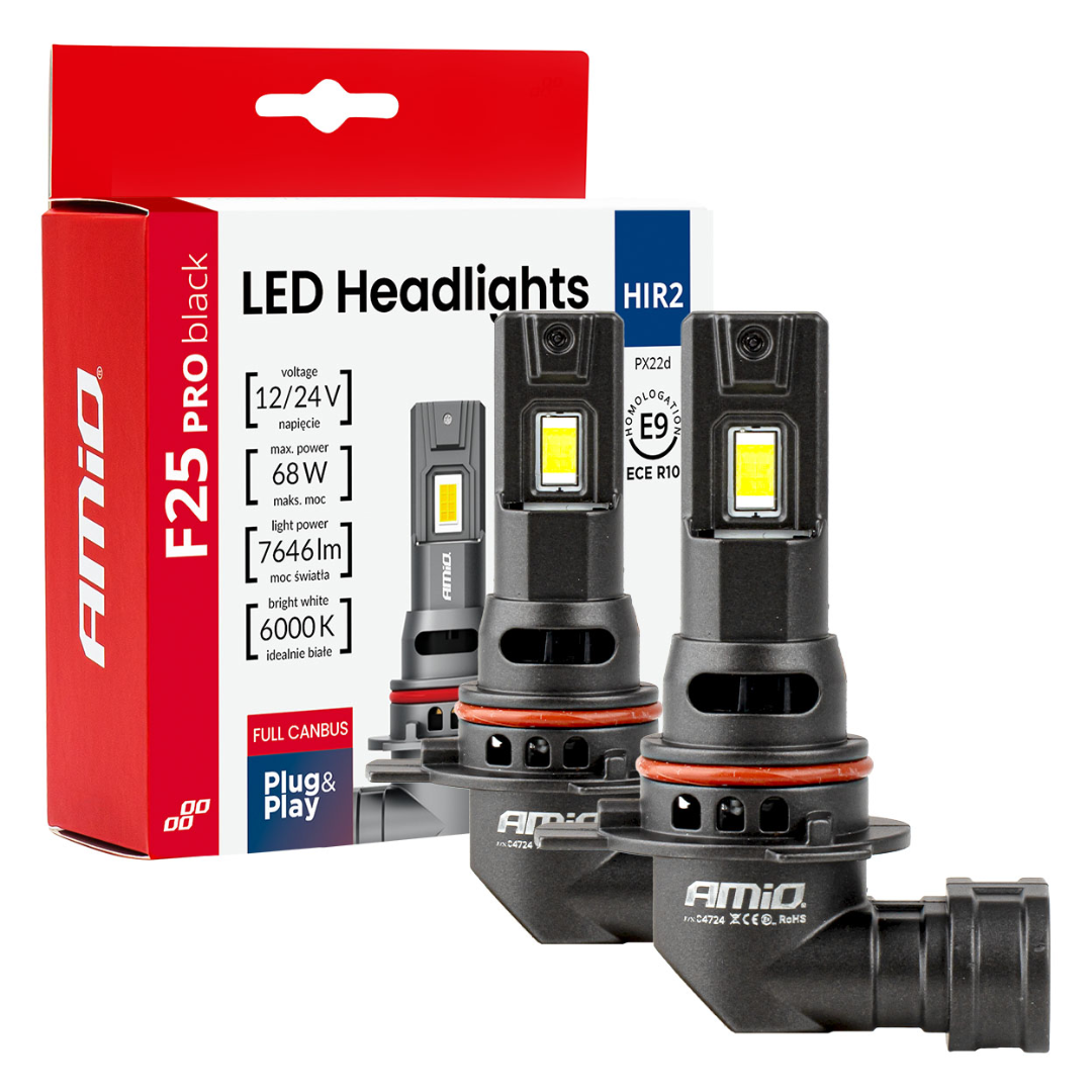 F25 PRO Black Edition Direct Fit LED Headlight Bulbs / HIR2