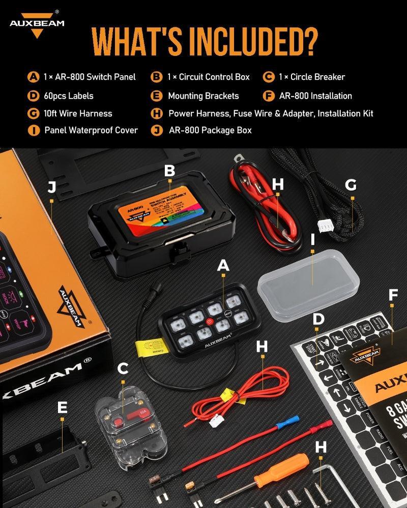 8 Way Auxbeam Control Panel with Mobile App