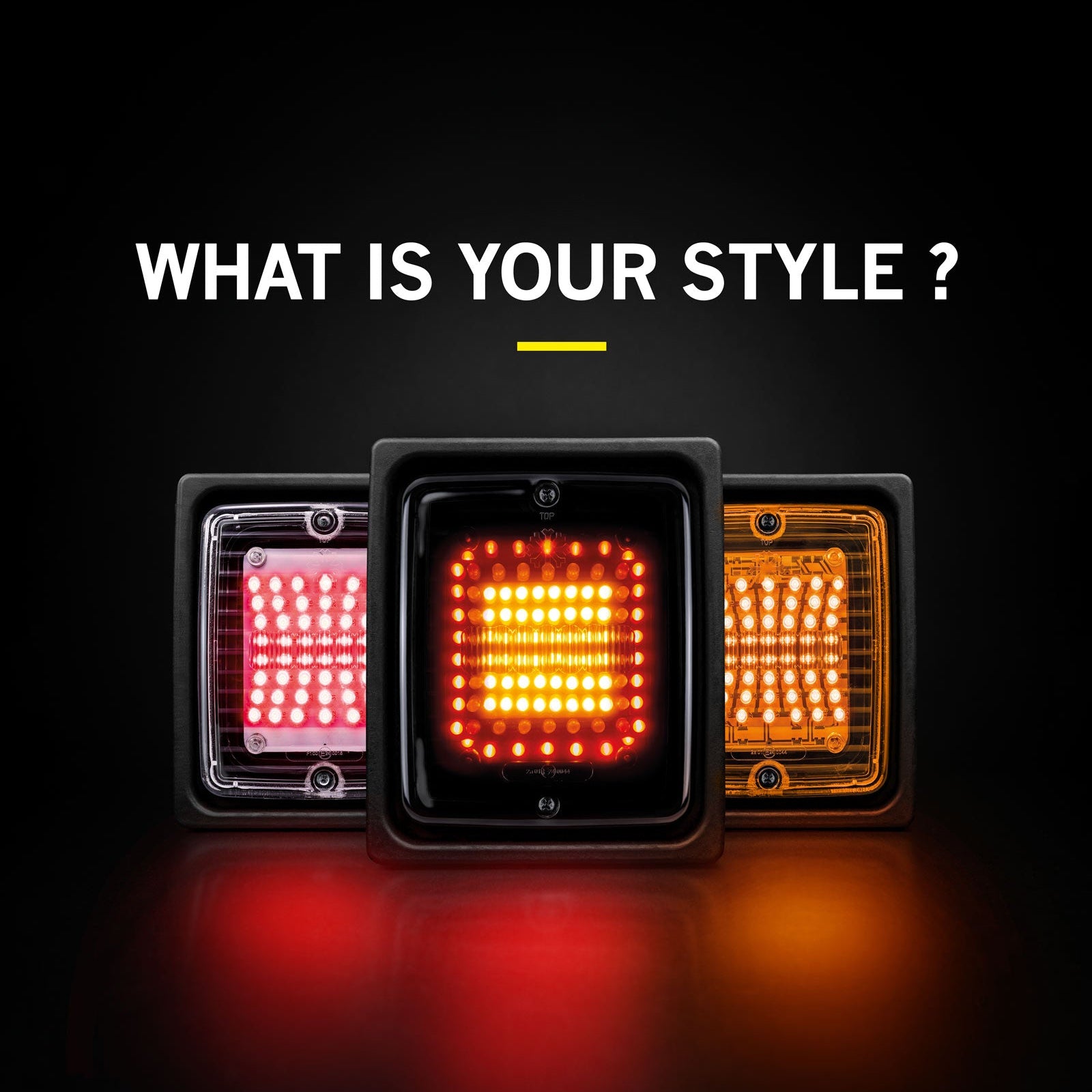 Strands Dark Knight Square IZE LED Tail Lights with Dark Lens