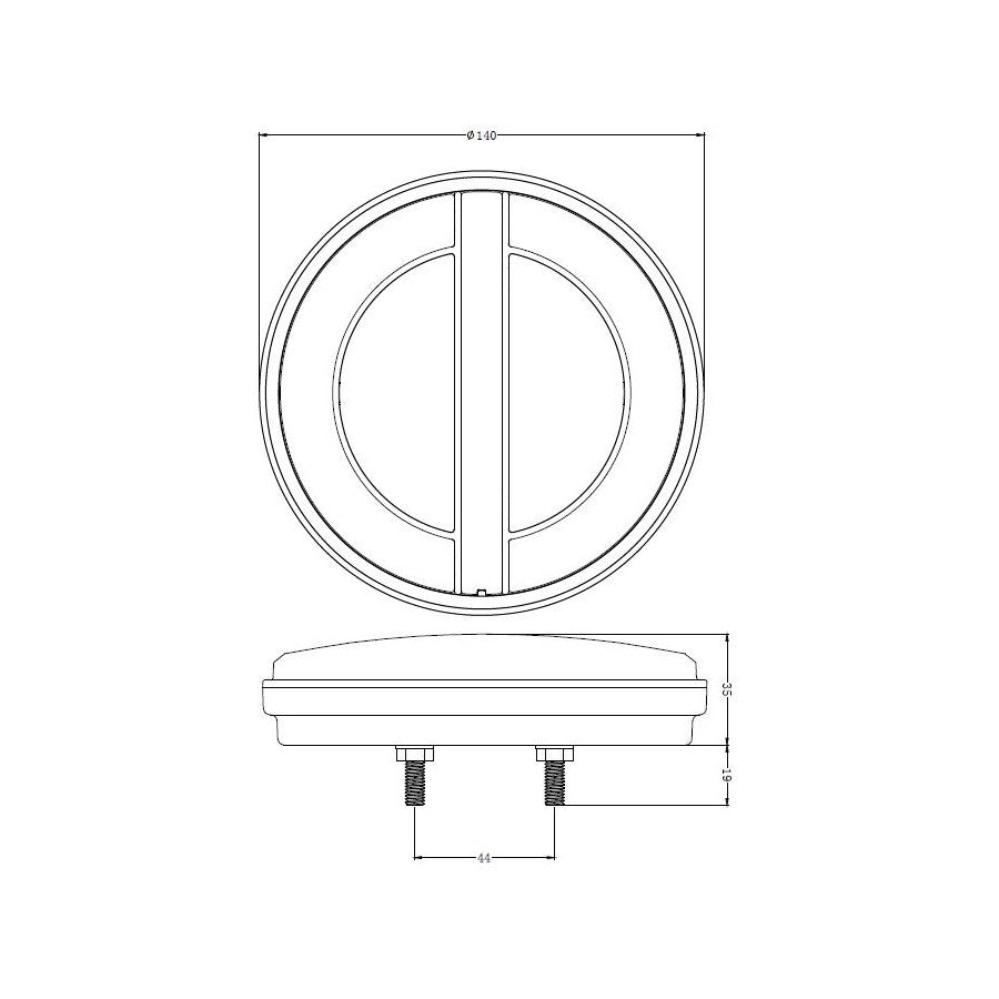 LED 140mm Round Neon Burger Light with Dynamic Indicator