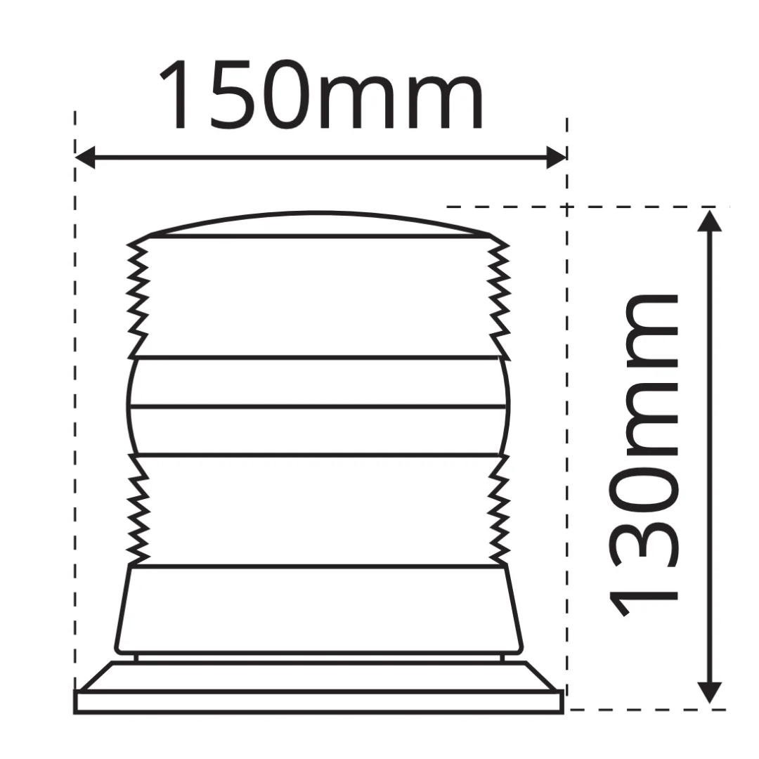 LAP Beacon with Flat Base / Amber Lens