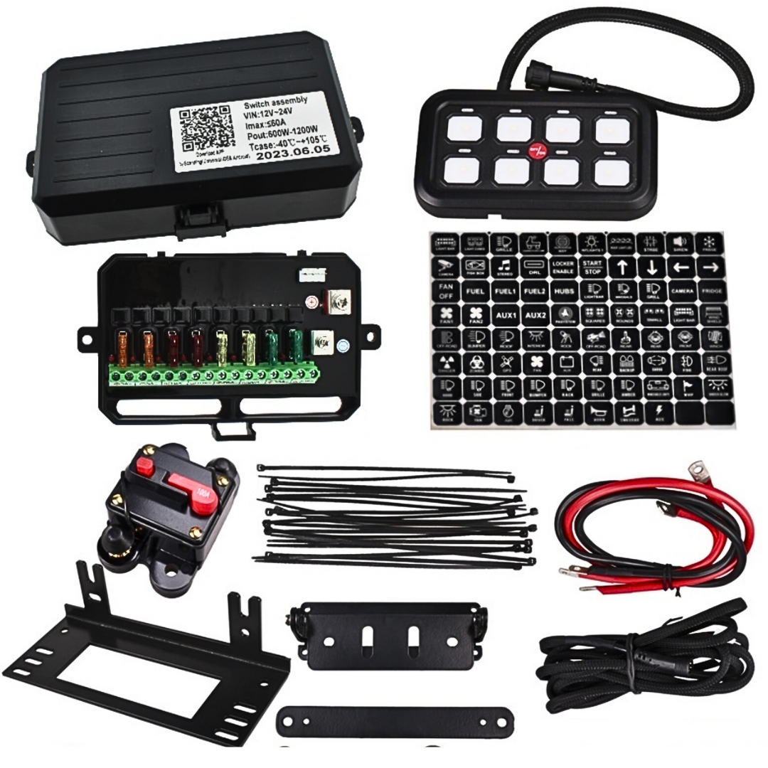 8 Way Control Panel with Fuse & Relay Box UK + Ireland