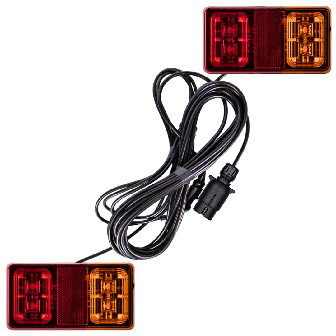 Magnetic Mount Trailer Light Kit with 7.5M Cable / 7 Pole UK + Ireland