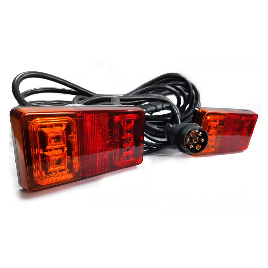 Magnetic Mount Trailer Light Kit with 7.5M Cable / 7 Pole UK + Ireland
